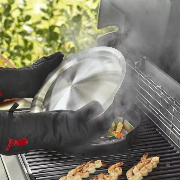 Сковорода ВОК з вставкою-пароваркою и кришкою для Gourmet BBQ System 8856 фото