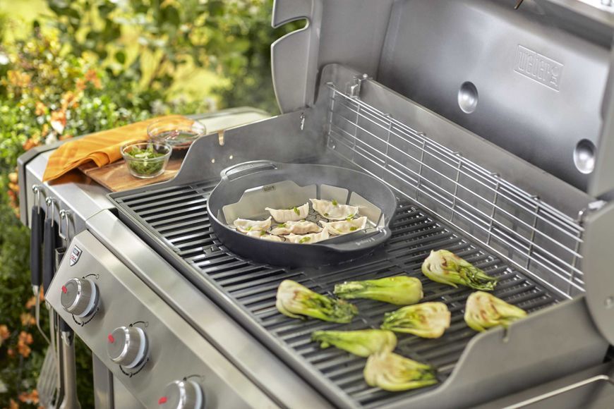 Сковорода ВОК з вставкою-пароваркою и кришкою для Gourmet BBQ System 8856 фото