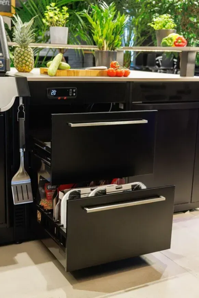 Вулична барбекю кухня (острів) для гриля Genesis EP-435w Weber BBQ Kitchen Gas 331 з двома крючками для інструментів + модуль мийки BBQKITCHEN4-7 фото