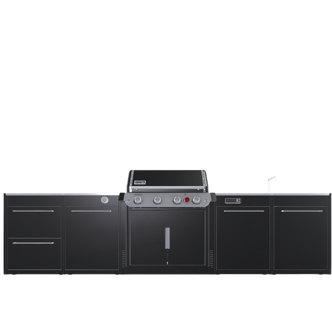 Вулична барбекю кухня (острів) для гриля Genesis EPX-435 Weber BBQ Kitchen Gas 331 з двома крючками для інструментів + модуль мийки BBQKITCHEN4-8 фото