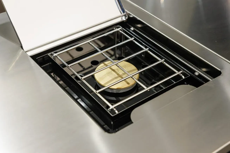 Кутова вулична барбекю кухня (острів) для гриля Genesis EP-435w Weber BBQ Kitchen Gas 331 з двома крючками для інструментів + модуль мийки та холодильник BBQKITCHEN5-7 фото