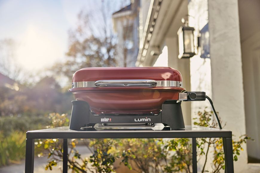 Гриль електричний Weber Lumin Compact, червоний (малиновий) 91040979 фото
