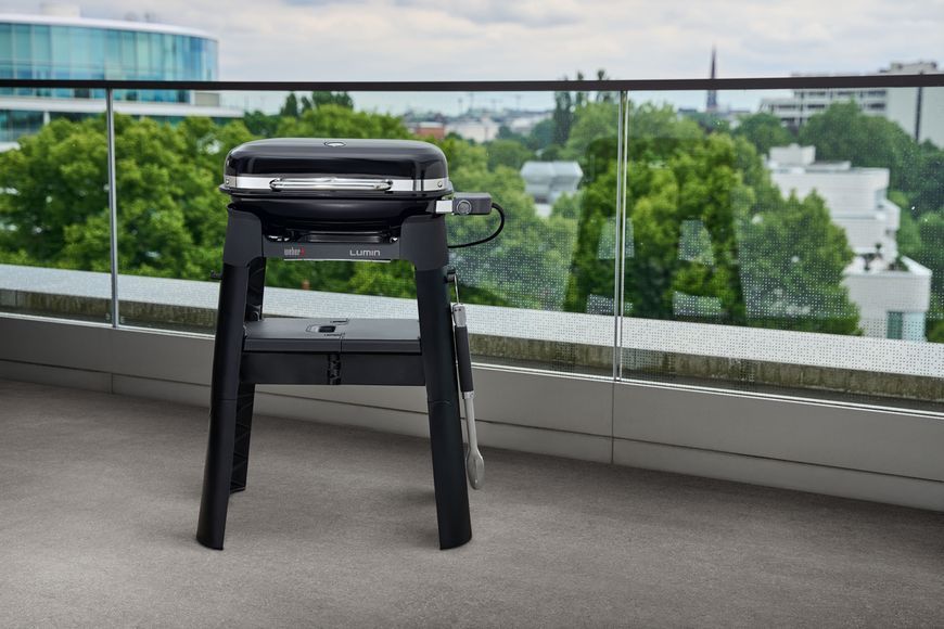 Гриль електричний Weber Lumin Compact з підставкою, чорний 91010879 фото